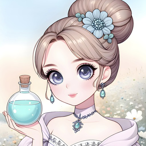 Cartoon portrait of Evelyn